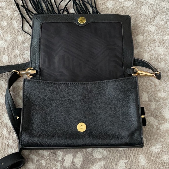 Rebecca Minkoff Fringe black crossbody/clutch - Picture 3 of 7